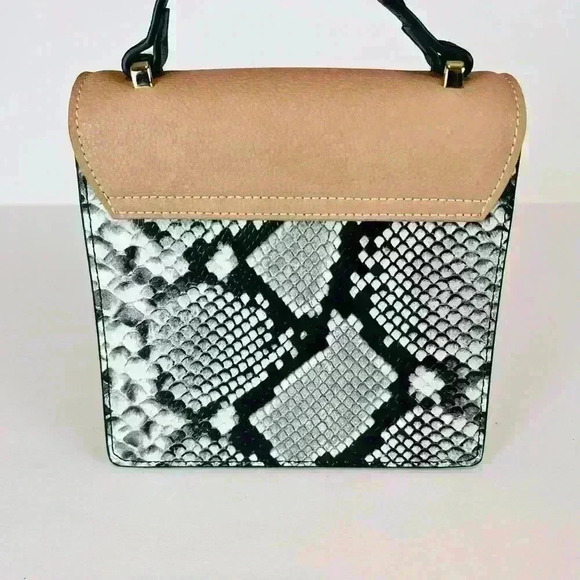 Anthropologie Jules Kae Snake Print Bag with Hearts. - Picture 4 of 8
